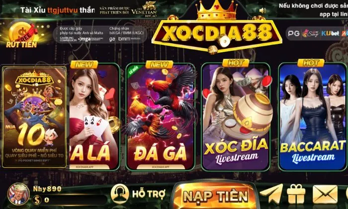 Các tựa game online Xocdia88 hấp dẫn